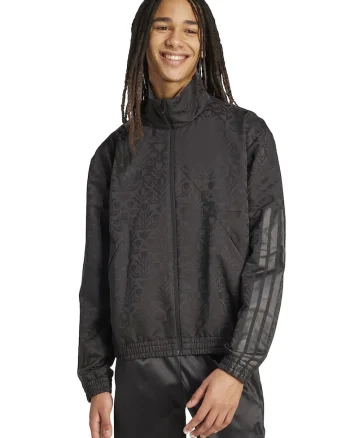 Bluza de trening cu fermoar si logo, Gri antracit