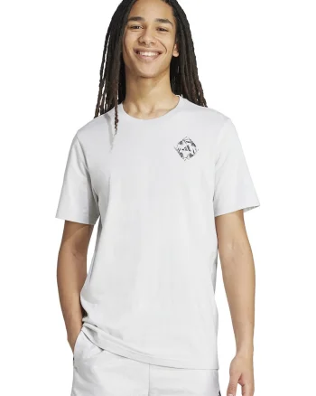 Tricou cu imprimeu pe partea din spate, Alb fildes
