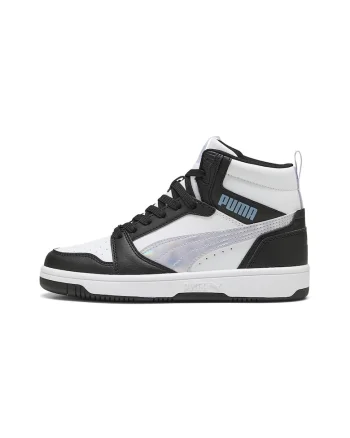 Pantofi sport mid-cut Rebound V6 Space Belle, Negru/Gri deschis/Alb optic