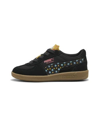 Pantofi sport cu insertii din piele intoarsa Palerno Moody Cat, Negru/Roz/Albastru