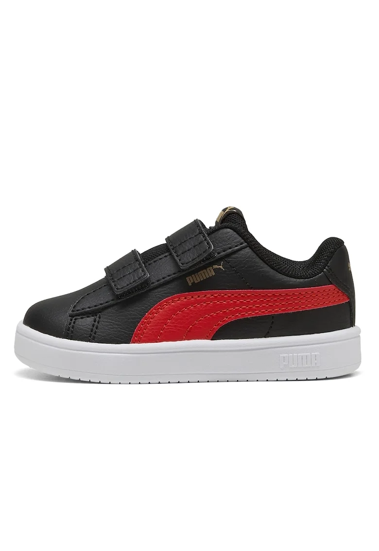 Pantofi sport Rickie de piele ecologica cu velcro, Rosu/Negru