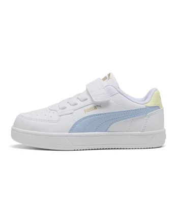 Pantofi sport Caven 2.0 de piele ecologica, Alb/Galben pal/Albastru deschis
