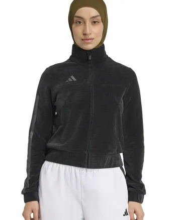 Bluza de trening cu fermoar si imprimeu logo, Negru stins/Gri inchis