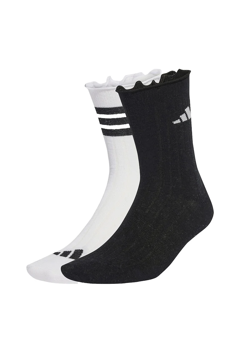 Set de sosete lungi unisex din amestec de modal - 2 perechi, Alb/Negru