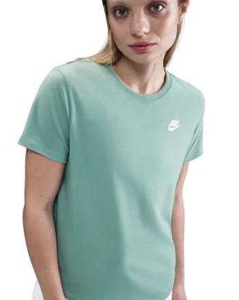 Tricou cu decolteu la baza gatului Sportswear Club Essentials, Alb/Verde deschis