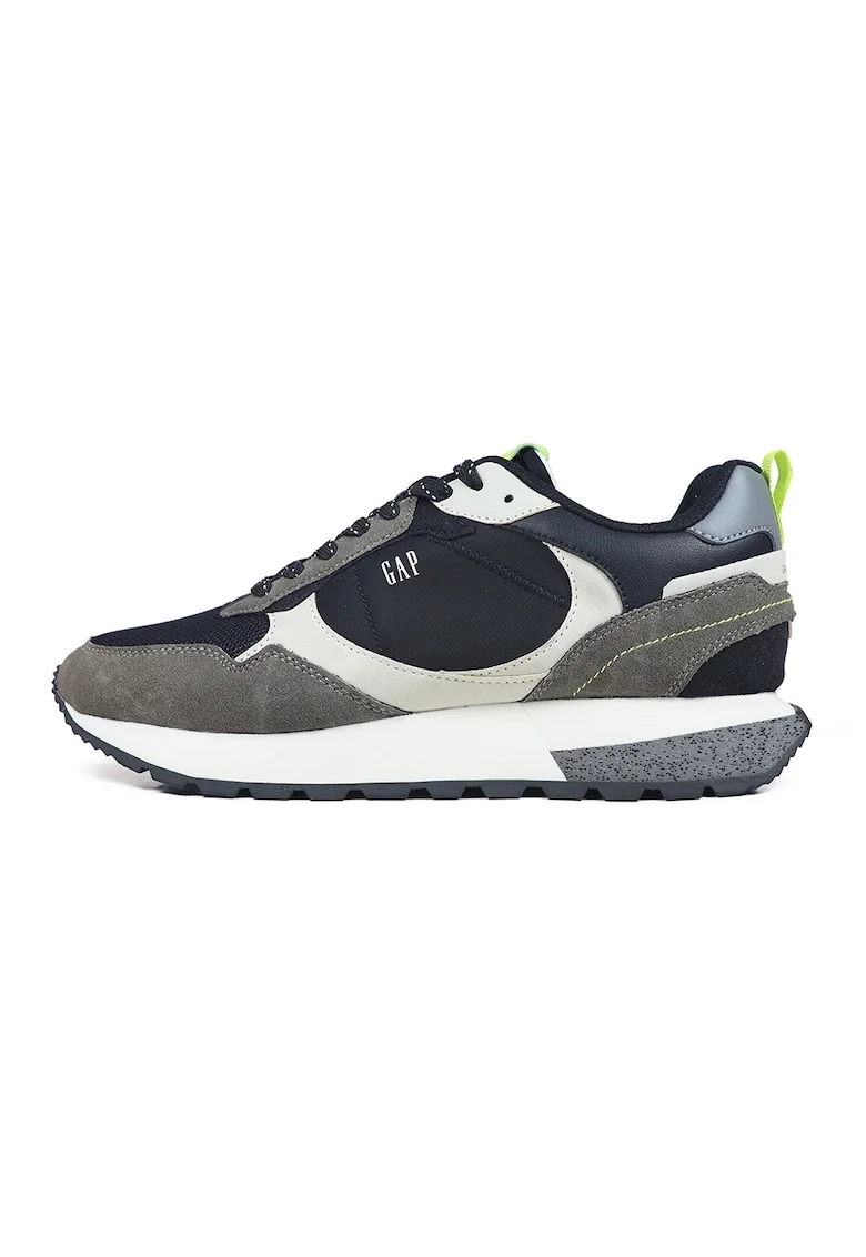 Pantofi sport uni textili, Gri/Maro taupe