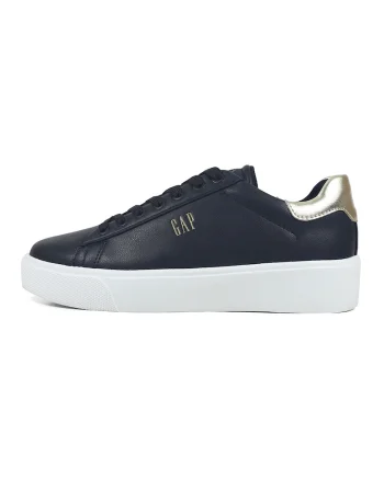 Pantofi sport de piele ecologica cu logo, Negru