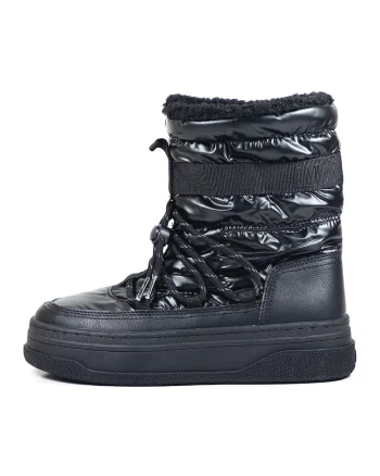 Cizme flatform, Negru