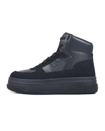 Pantofi sport inalti cu segmente contrastante, Negru