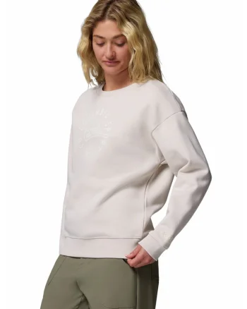 Bluza de trening cu logo si maneci cazute, Bej deschis