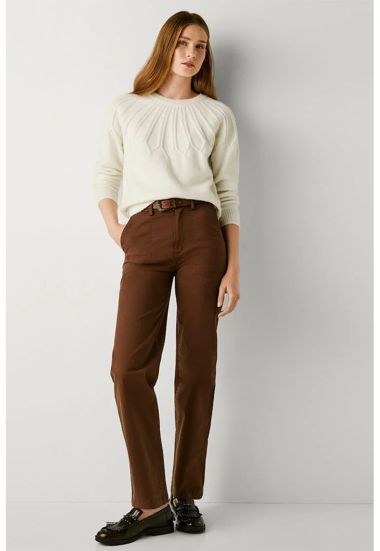 Pantaloni regular fit, Maro scortisoara