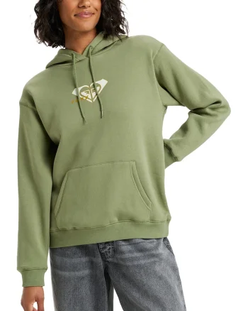 Hanorac din amestec de bumbac cu buzunare kangaroo Surf Stoked, Verde pal