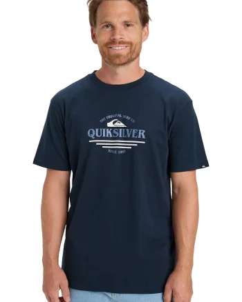 Tricou din bumbac cu imprimeu logo, Alb/Bleumarin