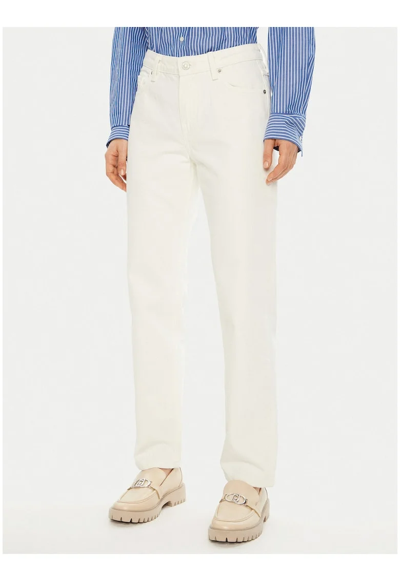 Blugi regular fit cu talie inalta,