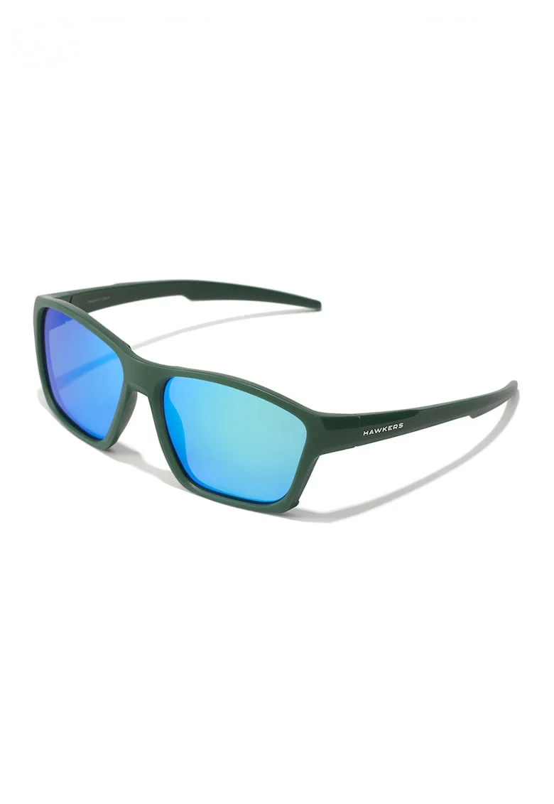 Ochelari de soare unisex dreptunghiulari polarizati Shark, Verde inchis