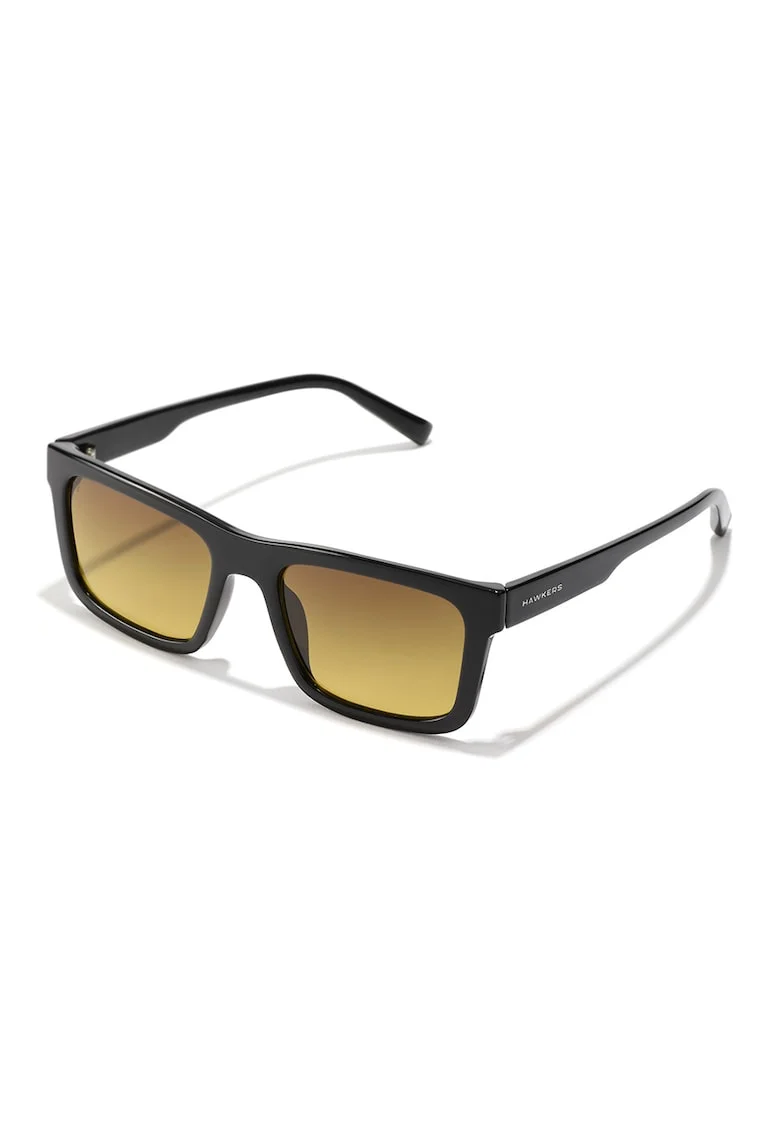 Ochelari de soare unisex dreptunghiulari Terra, Negru