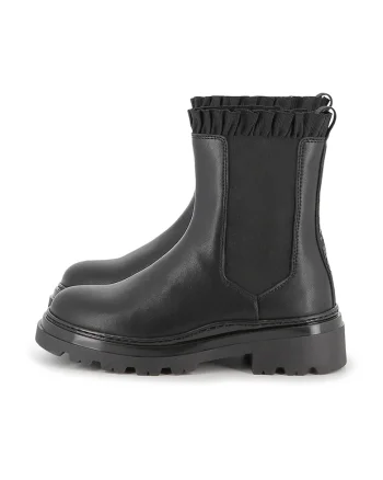 Ghete Chelsea din piele, Negru