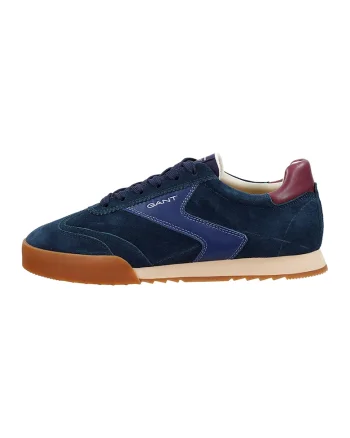 Pantofi sport din piele intoarsa Baylle, Visiniu/Albastru inchis/Albastru indigo