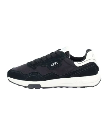Pantofi sport cu garnituri din piele intoarsa si material sintetic Youtron, Negru/Gri antracit