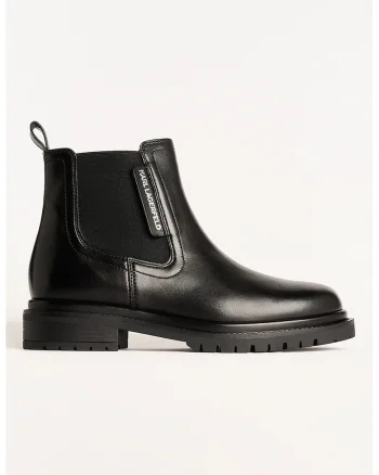 Czime Chelsea din piele, Negru