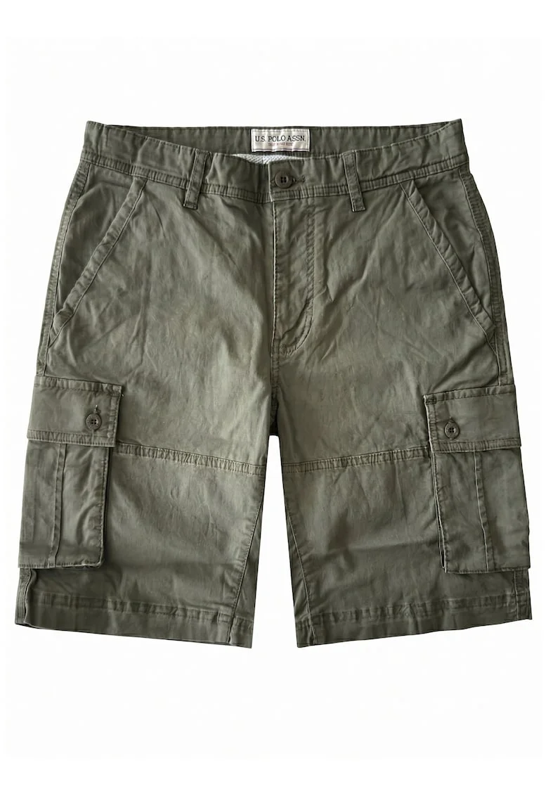 U.S. Polo, Pantaloni scurti cargo uni, Verde padure