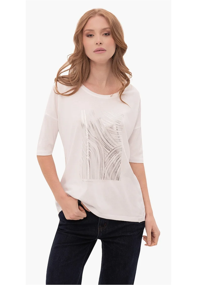 Tricou  T-Fest pentru femei, alb, Comfort Fit