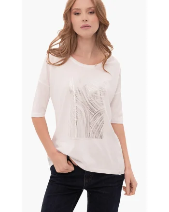 Tricou  T-Fest pentru femei, alb, Comfort Fit