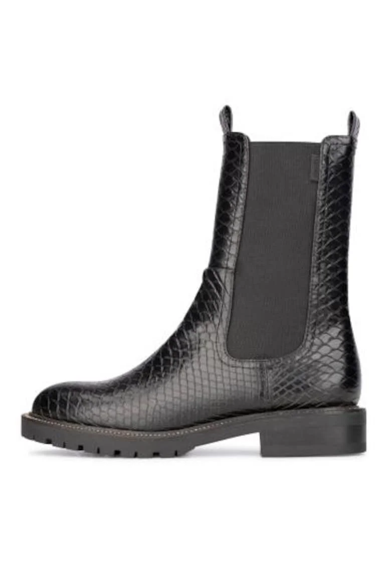 Ghete tip Chelsea cu aspect mock croc Lea