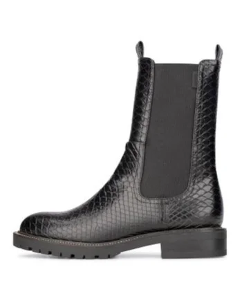 Ghete tip Chelsea cu aspect mock croc Lea