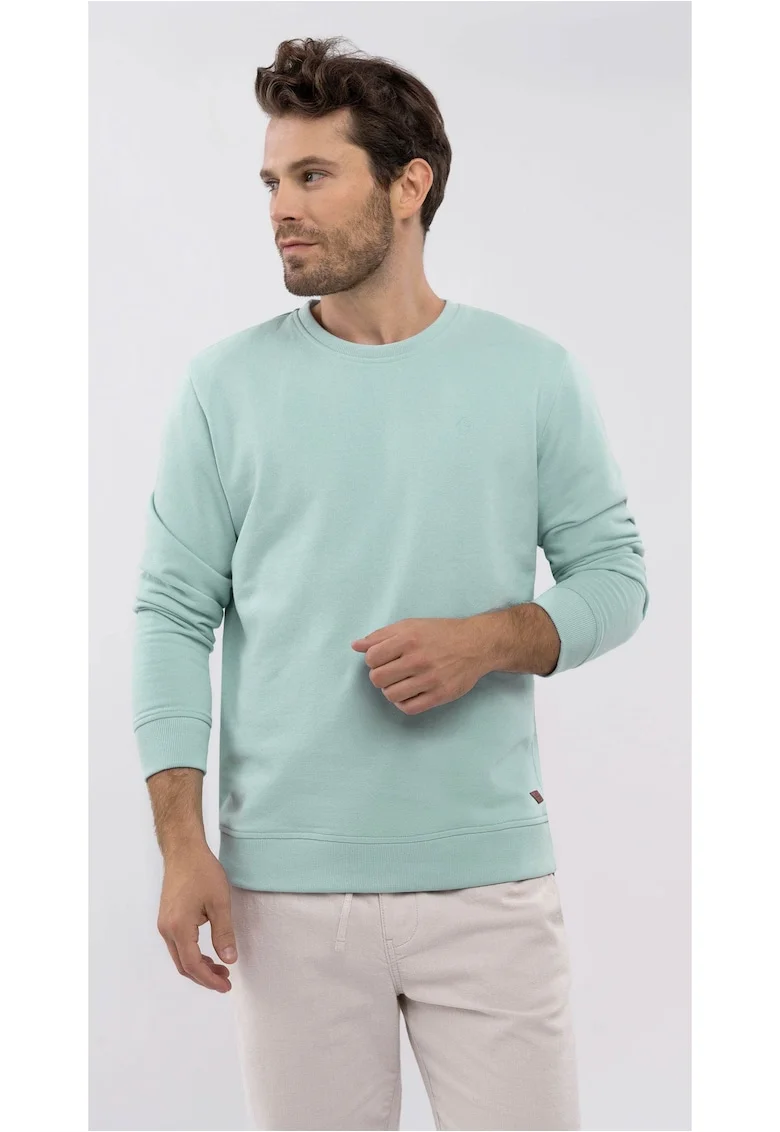 Bluza de trening cu decolteu la baza gatului  B-Andy pentru barbati, menta