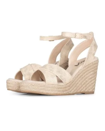 Sandale wedge cu catarama nola