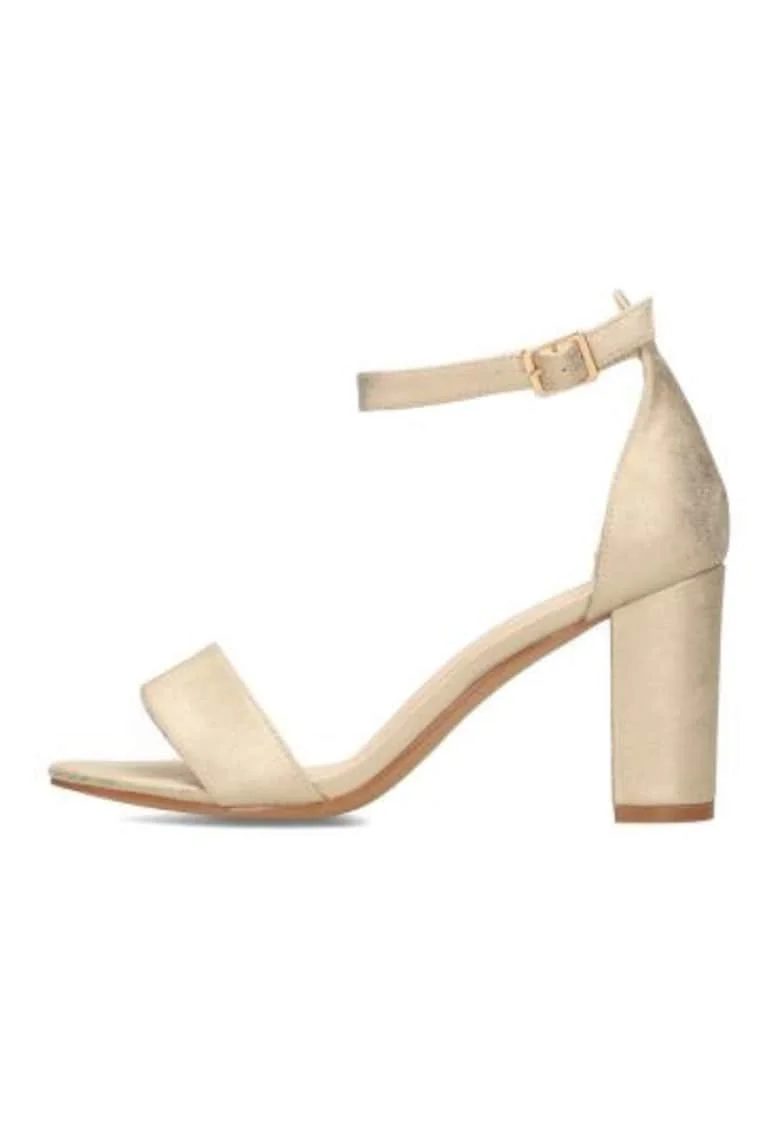 Sandale din textil cu toc inalt LAURIE