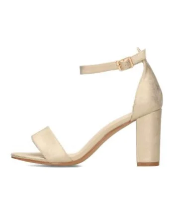 Sandale din textil cu toc inalt LAURIE