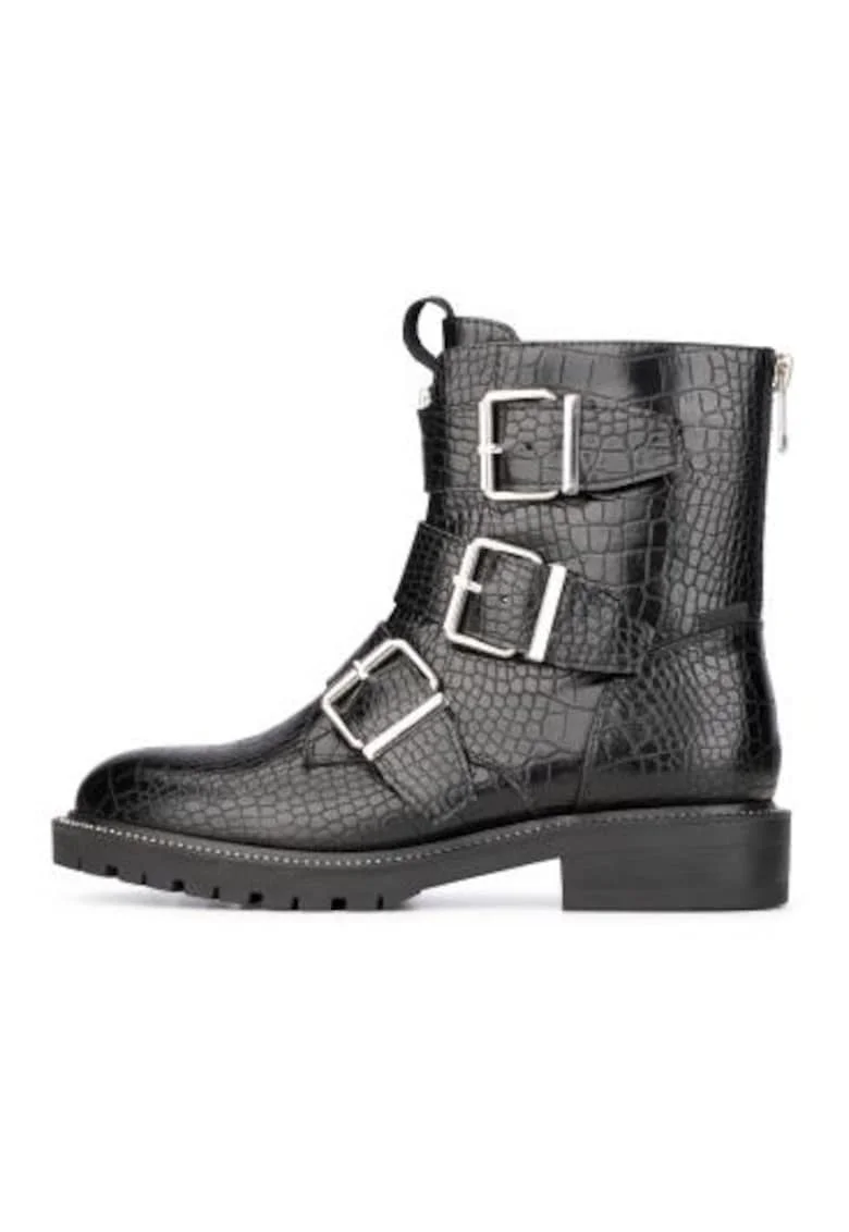 Ghete biker din piele ecologica Janet