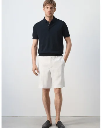 Tricou polo regular fit de bumbac, Bleumarin