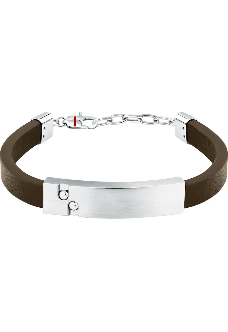 Bratara  inox, argintiu, maro