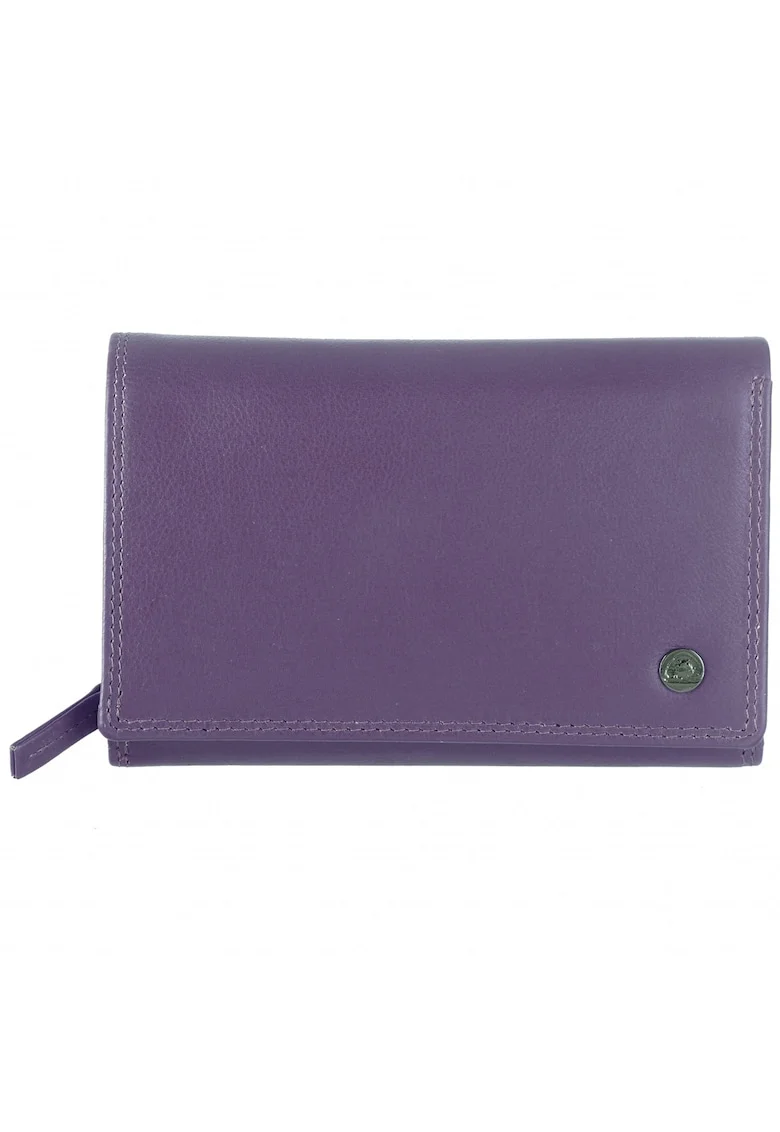 Portofel dama piele naturala 15.5 x 10 x 3.5 cm, Spongy Nappa,, Mov