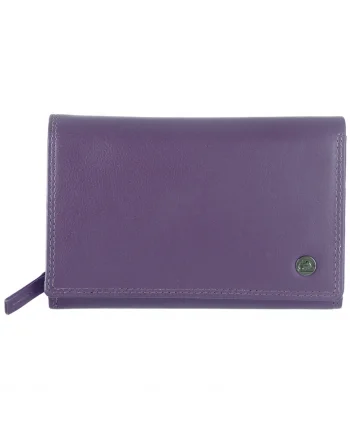 Portofel dama piele naturala 15.5 x 10 x 3.5 cm, Spongy Nappa,, Mov