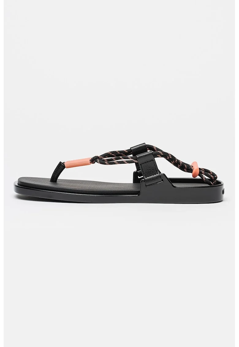 Sandale cu snururi, Negru carbon