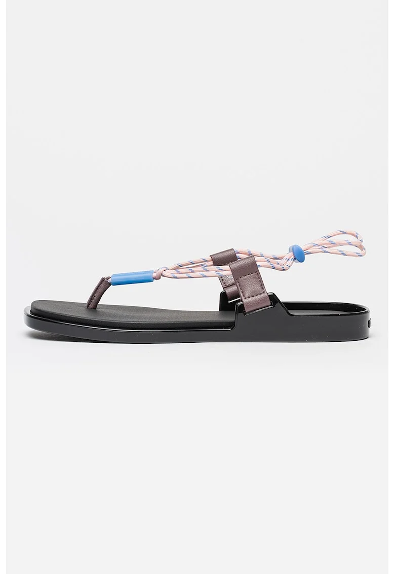 Sandale cu snururi, Lila/Roz