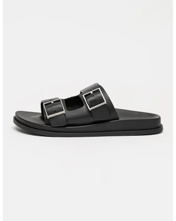 Papuci din piele, Negru