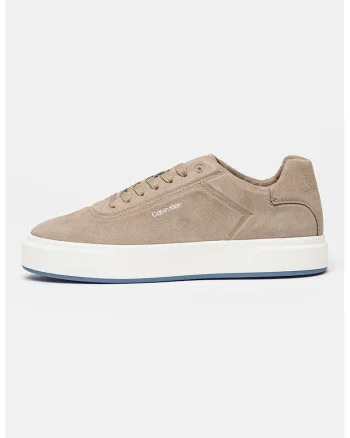 Pantofi sport uni de piele intoarsa, Maro camel