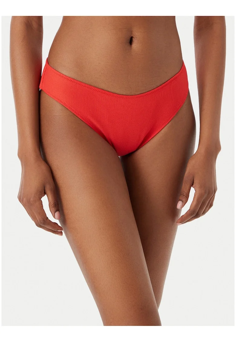 Top bikini dama,  rosu, material sintetic, fara inchidere