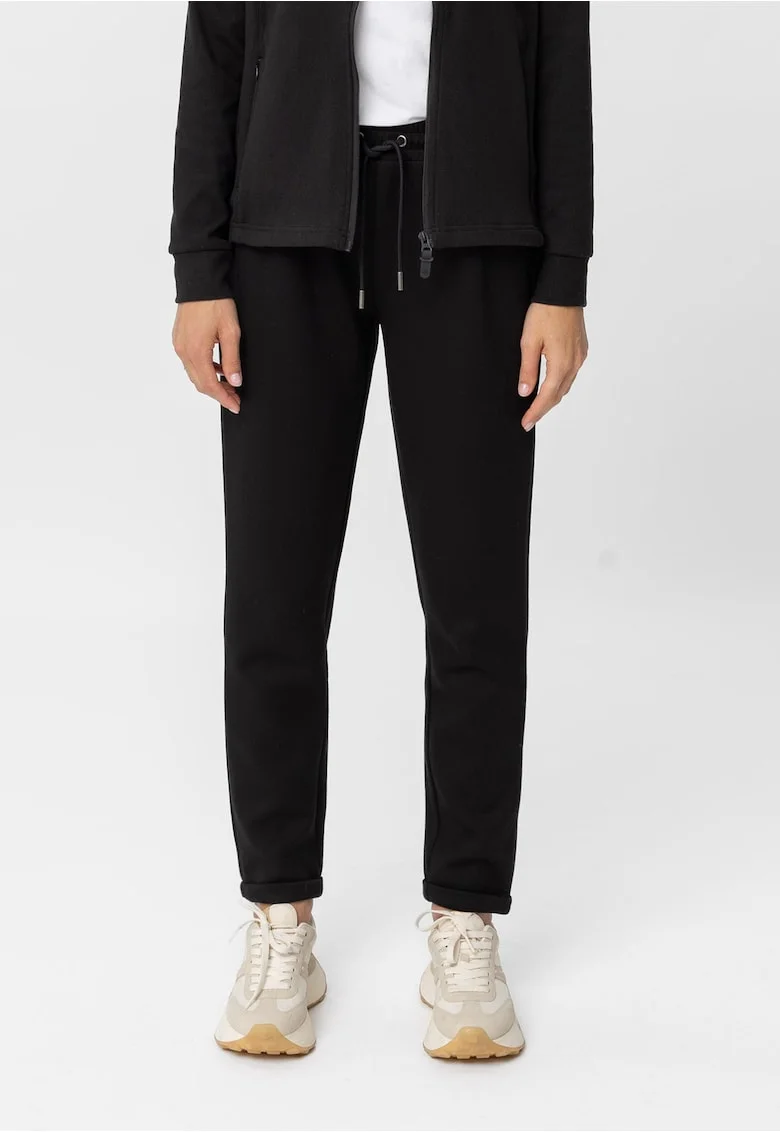 Pantaloni de trening cu snur, Regular Fit,  N-Infini, negru, Negru