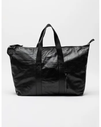 Geanta shopper din piele cu fermoar Kei, Negru