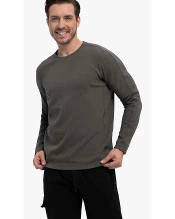 Tricou barbati cu maneci lungi  L-Far, gri, Gri