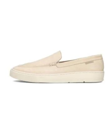 Pantofi loafers din piele si piele intoarsa
