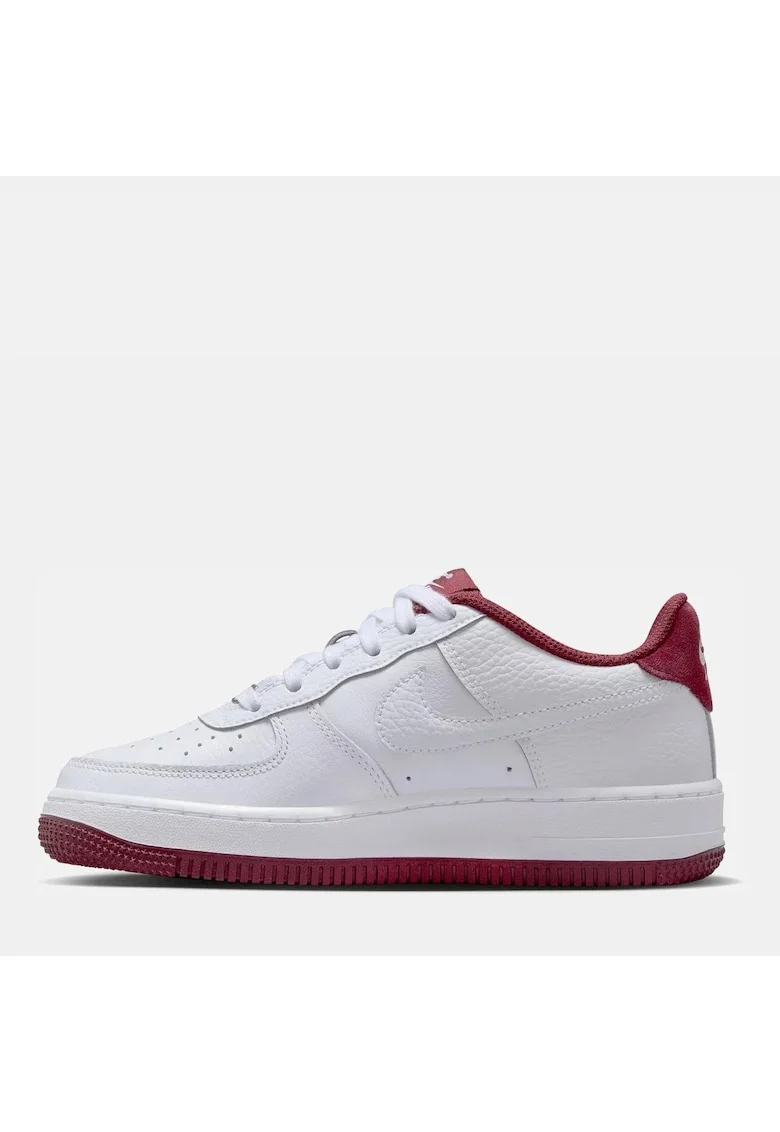 Pantofi copii  Air Force 1, alb-rosu, sintetic,