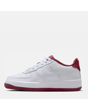 Pantofi copii  Air Force 1, alb-rosu, sintetic,
