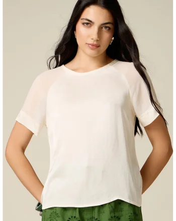 Bluza cu maneci raglan, Alb murdar